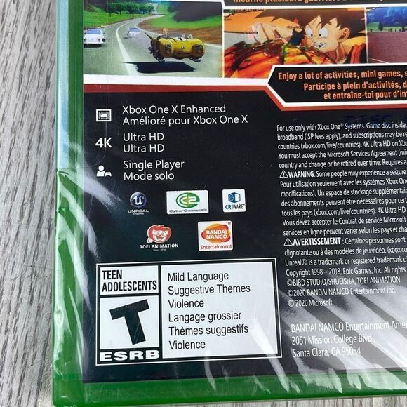 Dragon Ball Game Project Z Kakarot Xbox One Microsoft Disc 4K Ultra HD NWT - Picture 6 of 6